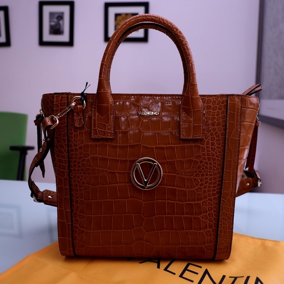 Valentino Croc Leather Handbag - Picture 2 of 8